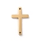 Ion Plating(IP) 304 Stainless Steel Connector Charms, Laser Cut, Religion Corss Links, Golden, 17.5x11x1.5mm, Hole: 1mm