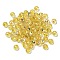 Electroplate Glass Beads, Rondelle, Gold, 6x4mm, Hole: 1.4mm, 100pcs/bag