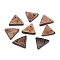 Coconut Pendants, Triangle, Peru, 17~18x20~22x3~5mm, Hole: 1.2mm