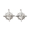 Non-Tarnish 304 Stainless Steel Pendant Rhinestone Settings, Star, Stainless Steel Color, Fit for 2.5mm Rhinestone, 21.5x19x3mm, Hole: 1.5mm