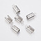 Tarnish Resistant 304 Stainless Steel Cord End, Folding Crimp Ends, Fold Over Crimp Cord Ends, Stainless Steel Color, 11x5.5x5mm, Hole: 1.2mm