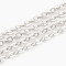 Brass Cable Chains, Soldered, Cadmium Free & Nickel Free & Lead Free, with Spool, Flat Oval, Real Platinum Plated, 2.5x2x0.2mm, about 98.42 Feet(30m)/roll