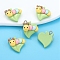 Resin Pendants, with Platinum Tone Loop, Heart, 20x21mm, Hole: 2mm