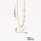 Stylish 304 Stainless Steel & Plastic Heart Pendant Necklaces, with Ball Chain for Women Girl, White, 15.75 inch(40cm)