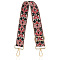 Ethnic Style Embroidered Adjustable Strap Accessory, Cerise, 130x5cm