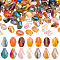 110Pcs 11 Colors Electroplate Glass Beads, AB Color Plated, Faceted, Teardrop, Mixed Color, 12x8mm, 10pcs/color
