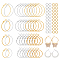 CHGCRAFT 48 Pairs 4 Style Iron Hoop Earring Findings Wire Hoops Charm Rings with 100Pcs Brass Jump Rings Round Earring Hoops for Jewelry Making Open Beading DIY Earrings Craft 20mm 40mm