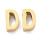 Ion Plating(IP) 304 Stainless Steel Charms, Alphabet, Golden, Letter.D, 8x5x3mm, Hole: 1.8mm