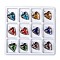 Handmade Goldensand Lampwork Pendants, Heart, Mixed Color, 42~52x30~33x15~17mm, Hole: 5~10m, 12pcs/box