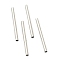 Tarnish Resistant 304 Stainless Steel Tube Beads, Stainless Steel Color, 25x2mm, Hole: 1.5mm