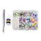 Nail Art Sets, with Resin Cabochons, with Nail Glue and Tweezers, Mixed Shapes, Mixed Color, 135x9.5x5mm