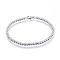 Tarnish Resistant 304 Stainless Steel Beaded Bracelets, with Lobster Clasp, Stainless Steel Color, 7-5/8 inch(195mm)x4mm