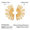Stainless Steel Flower Stud Earrings, Left and Right, Real 18K Gold Plated, 44.5x25.8mm