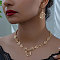 Vortex Alloy Pendant Necklace & Dangle Earrings Sets, Golden, 420mm