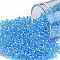 TOHO Round Seed Beads, Japanese Seed Beads, (163) Transparent AB Aqua, 11/0, 2.2mm, Hole: 0.8mm, about 5555pcs/50g