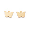 304 Stainless Steel Charms, Stamping Blank Tag, Laser Cut, Butterfly, Golden, 7x10x1mm, Hole: 1.2mm