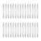 30Pcs 304 Stainless Steel Connector Charms, Bending Rectangle Links, Stainless Steel Color, 45x5x1mm, Hole: 1.9mm