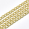 Aluminium Curb Chains, with Spool, Unwelded, Light Gold, 7x4x1mm, about 164.04 Feet(50m)/roll