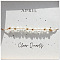 Natural Birthstone Braided Bead Bracelets for Women, Quartz Crystal, with Brass Beads, Inner Diameter: 11 inch(28cm)