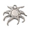 304 Stainless Steel Pendant Cabochon Settings, Octopus, Stainless Steel Color, Tray: 8.5mm, 27.5x30.5x2.5mm, Hole: 3mm