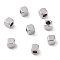 Non-Tarnish 201 Stainless Steel Beads, Cube, Stainless Steel Color, 3x3x3mm, Hole: 1.8mm
