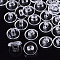 Transparent AS Plastic Charm Base Settings, for Flat Back Cabochons, Hair Findings, DIY Hair Tie Accessories, Clear, 10.5x6.5mm, hole: 2.5mm