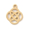 304 Stainless Steel Charms, Laser Cut, Golden, Flower, 10x8x1mm, Hole: 1mm