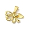 Rack Plating Brass Pendants, Long-Lasting Plated, Lead Free & Cadmium Free, Bowknot, Real 18K Gold Plated, 13x21x4.5mm, Hole: 8x3.5mm