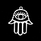 Non-Tarnish 201 Stainless Steel Pendants, Laser Cut, Hamsa Hand//Hand of Miriam with Evil Eye, Stainless Steel Color, 28x23x1mm, Hole: 1.8mm