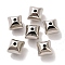 CCB Plastic Beads, Square, Platinum, 11x11mm, Hole: 2mm