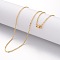 Ion Plating(IP) 304 Stainless Steel Cable Chain Necklaces, with Lobster Claw Clasps, Real 18K Gold Plated, 29.92 inch(76cm), 2mm