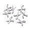 Tarnish Resistant 304 Stainless Steel Pendants, Scissor Shape, Stainless Steel Color, 20.2x14x3.3mm, Hole: 1.6mm