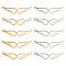 DICOSMETIC 20Pcs 2 Colors Angel Wings Connector Link Hollow Feather Wing Pendant with Double Loop Fairy Wing Charm Link Stainless Steel Jewelry Connector for DIY Bracelet Jewelry Making, Hole: 1.4mm