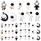 40Pcs 10 Style Alloy Pendants, with Acrylic, Astronaut, Mixed Color, 17.2~22x9~13x4.5mm, Hole: 1.2~1.5mm, 4pcs/style