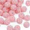 AB-Color Resin Rhinestone Beads, with Acrylic Round Beads Inside, for Bubblegum Jewelry, Pink, 20x18mm, Hole: 2~2.5mm