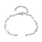 304 Stainless Steel Cross Link Chain Bracelet Making, Stainless Steel Color, 6-3/4 inch(17.2cm), Hole: 2.5mm