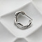 Brass Earring Finding, with Loop, Platinum, 23x29x5.5mm, Hole: 1mm