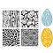 Silicone Clay Texture Mat, Clay Modeling Pattern Pad, Mixed Shapes, 140x140x3mm