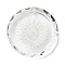Transparent Glass Pendants, Faceted, Flat Round with Sun Charms, for Chandelier Crystal Hanging Pendants, Clear, 45x10mm, Hole: 1.8mm