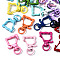 Spray Painted Eco-Friendly Alloy Swivel Snap Hooks Clasps, Cadmium Free & Nickel Free & Lead Free, Cat, Mixed Color, 34x22x7mm, Hole: 5x9mm