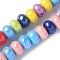 Porcelain Rondelle Beads, Mixed Color, 8.5x5.5mm, Hole: 1.8mm, about 55pcs/strand, 28~30cm