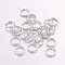 Iron Split Rings, Double Loops Jump Rings, Cadmium Free & Lead Free, Silver Color Plated, 7x1.4mm, about 6.3mm inner diameter, about 12000pcs/1000g
