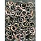 Natural Rhodonite Finger Rings, Inner Diameter: 17~20mm