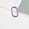 Alloy Spring Rings Clasps, Lilac, 50x25mm