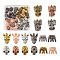 32Pcs 16 Styles Tibetan Style Alloy Beads, Skull, Mixed Color, 2pcs/style