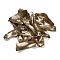Spray Painted Natural Akoya Shell Big Pendants, Nuggets Charms, Camel, 35.5~55x8~20x4~12mm, Hole: 1.2mm