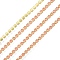 Brass Rhinestone Strass Chains, Rhinestone Cup Chain, Imitate Fluorescent Style, Raw(Unplated), Gold Quartz, 2x2mm, about 23.62 Feet(7.2m)/Strand