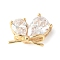 Brass Micro Pave Clear Teardrop Cubic Zirconia Pendants, Cadmium Free & Nickel Free & Lead Free, Butterfly Charms, Real 18K Gold Plated, 11x16x5mm, Hole: 1.8mm