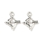 Tibetan Style Alloy Pendants, Bow and Arrow, Cadmium Free & Lead Free, Antique Silver, 16x13.5x2.5mm, Hole: 1.8mm