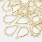 Alloy Chandelier Components Links, Teardrop, Light Gold, 34.5x24x1.5mm, Hole: 1.5mm
